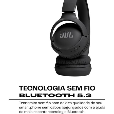 JBL, Fone de Ouvido On ear, Tune 520BT - Preto