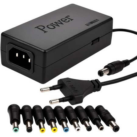 Carregador Universal 120W, 9 Conectores, Compatível com Notebook, TV, Monitor, Bivolt, Multivoltagem, Proteção Integrada