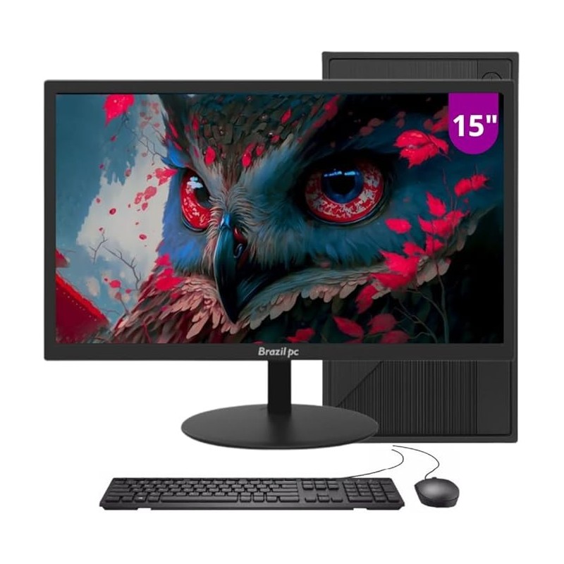 Computador Completo Intel Core I3 4gb Hd 500gb com Monitor 15'' Windows 10 Trial - BESTBOY