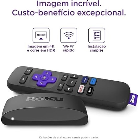 Roku Express 4K | Dispositivo de streaming para TV HD/4K/HDR compatível com Alexa, Siri e Google
